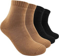Thermal Wool Socks, 2 Pair, Unisex Beige Black