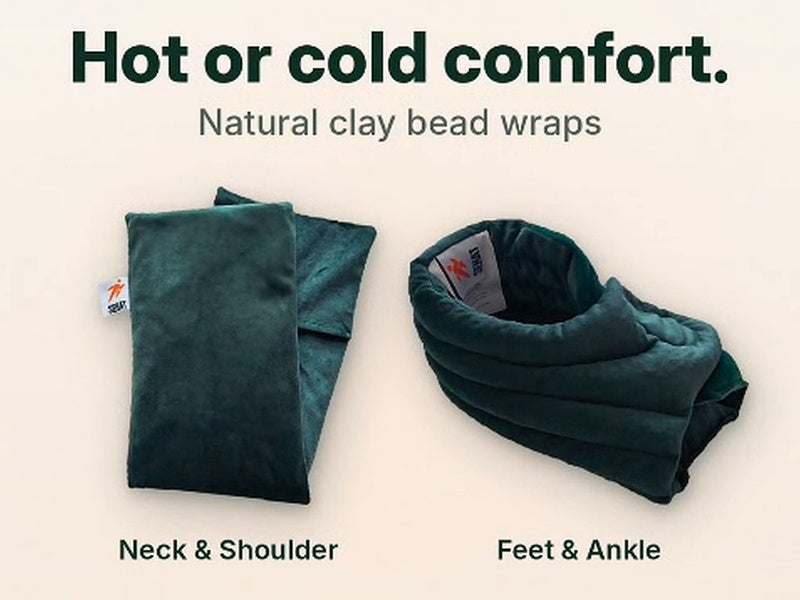 SEHAT Clay Bead Neck & Shoulder   (Feet & Ankle) Wrap with Fleece Cover