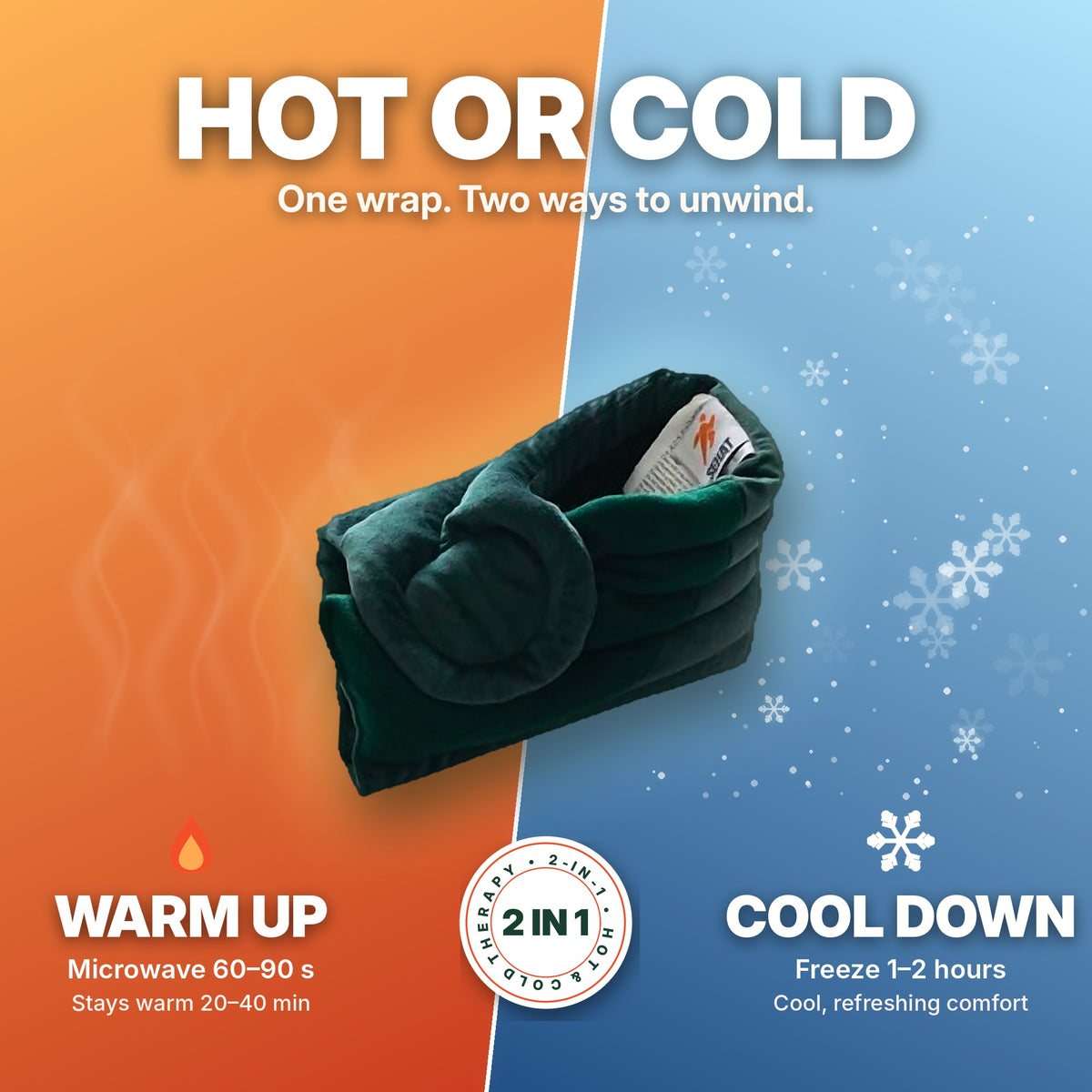 SEHAT Clay Bead Neck & Shoulder   (Feet & Ankle) Wrap with Fleece Cover