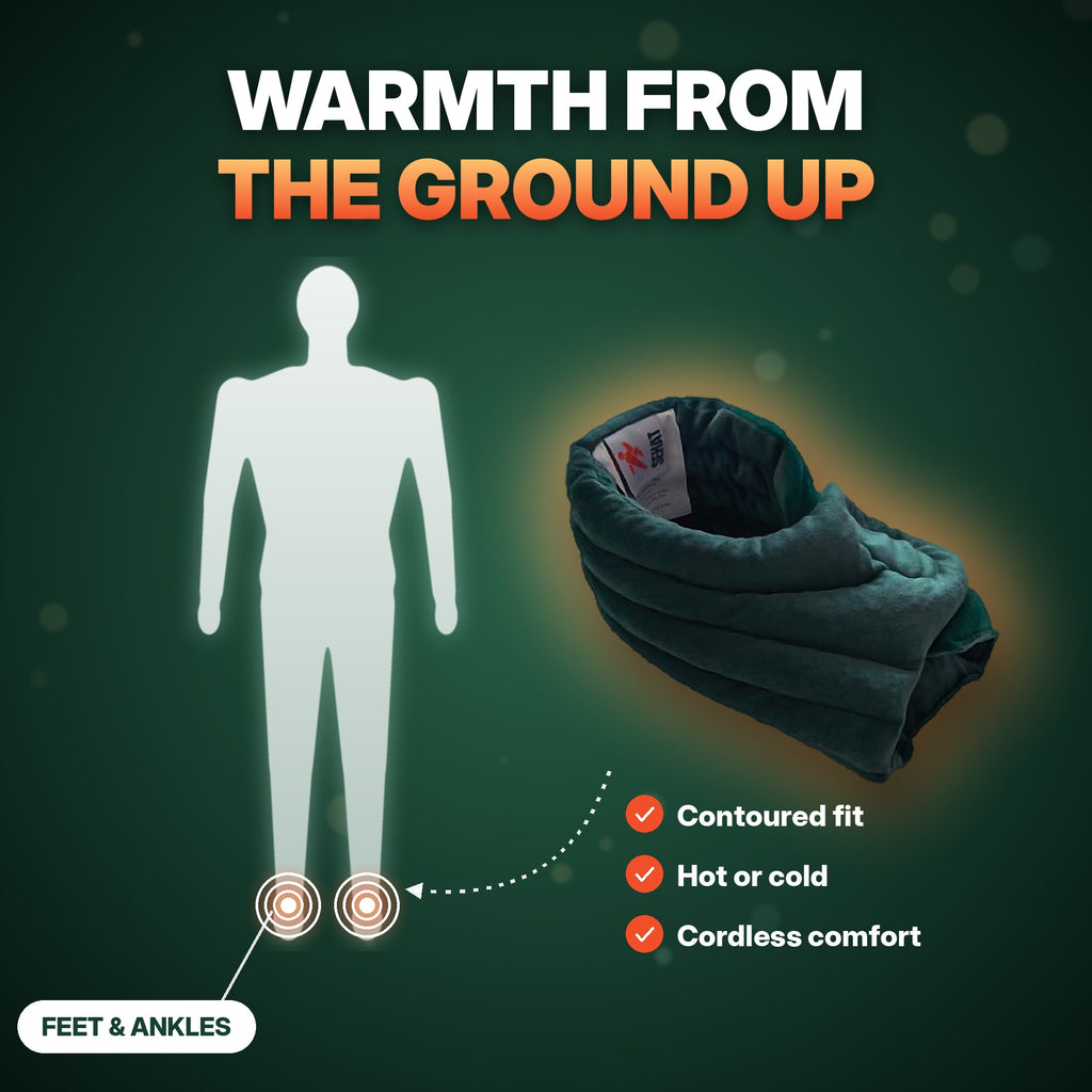 SEHAT Clay Bead Neck & Shoulder   (Feet & Ankle) Wrap with Fleece Cover