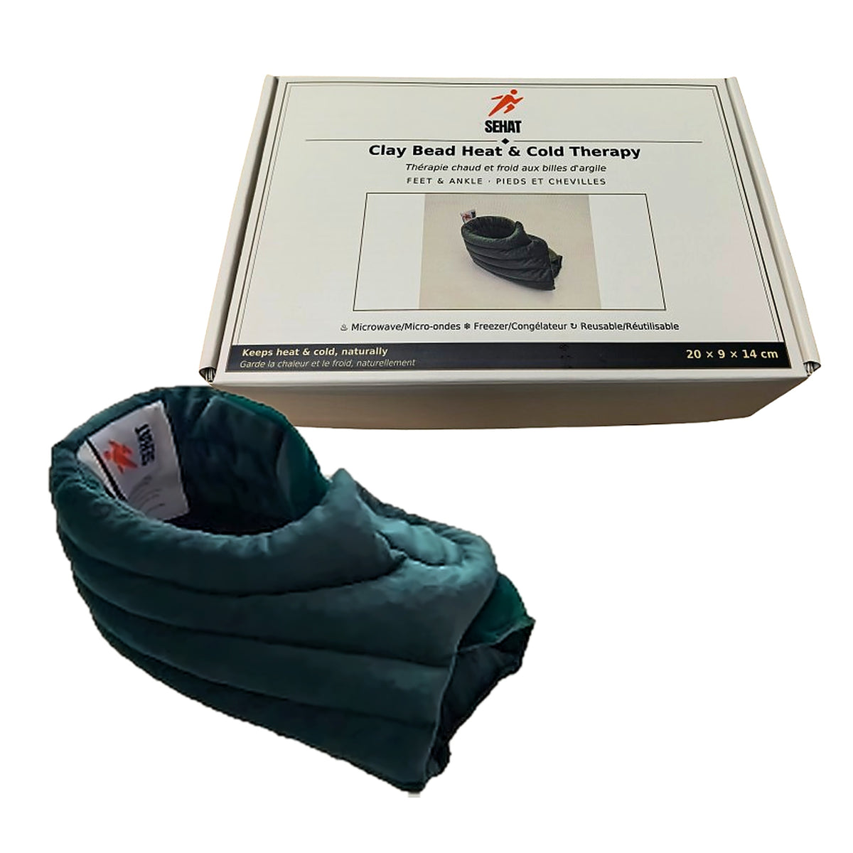 SEHAT Clay Bead Neck & Shoulder   (Feet & Ankle) Wrap with Fleece Cover