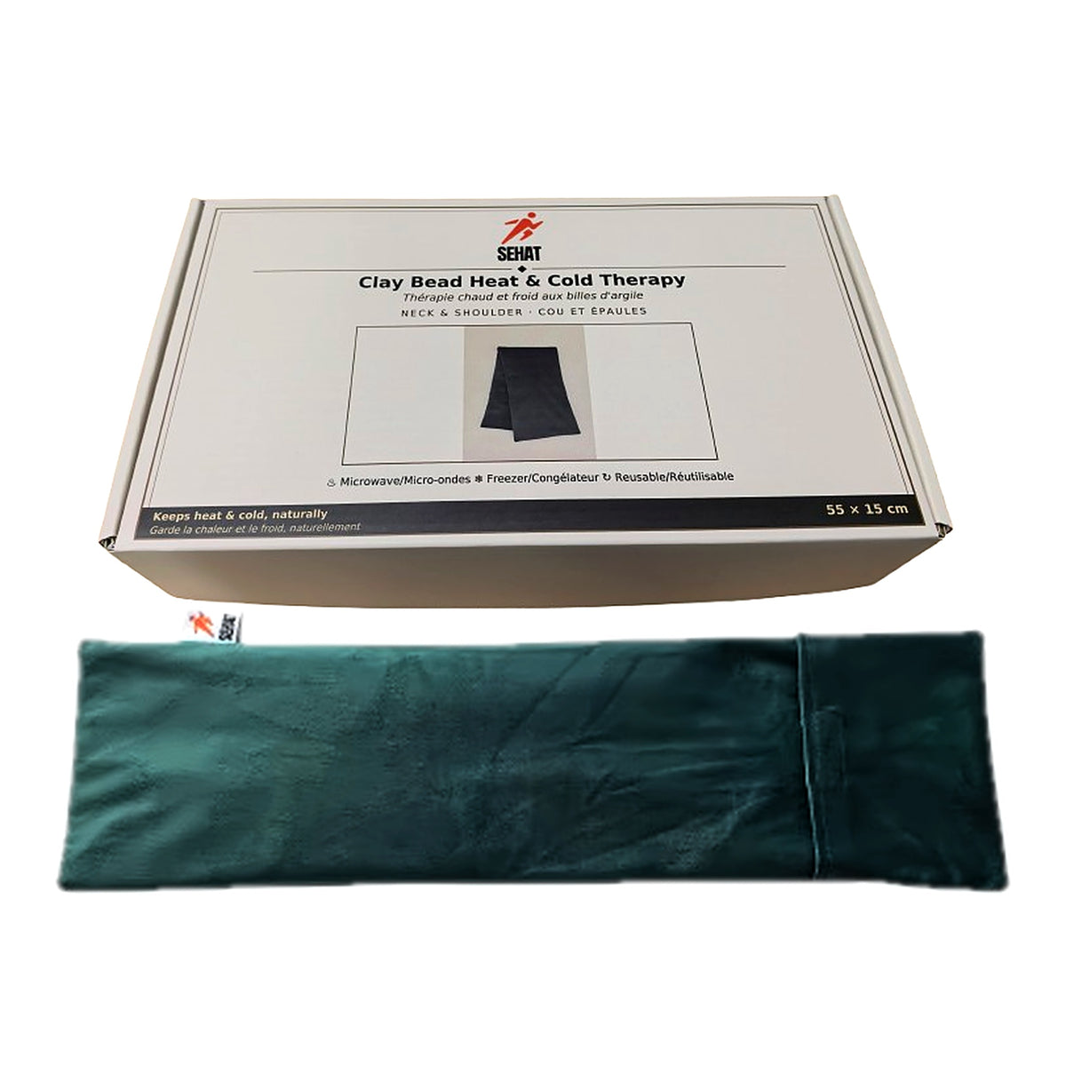SEHAT Clay Bead Neck & Shoulder   (Feet & Ankle) Wrap with Fleece Cover